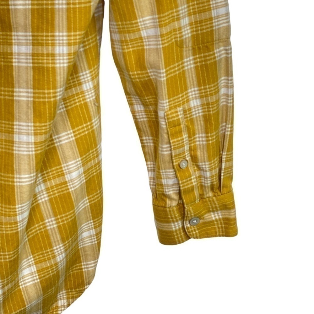 THE North Face Yellow Plaid Button Down Long Sleeve Size Small - Picture 3 of 6